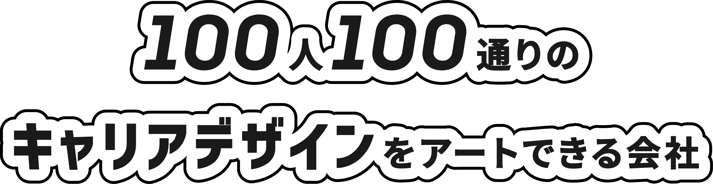100人100通りのキャリアデザインをアートできる会社
